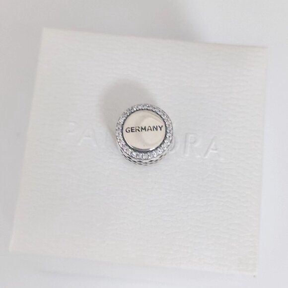 Pandora Germany Flag Bead Charm Exclusive Travel Pendant S925 Silver with box - Picture 8 of 9